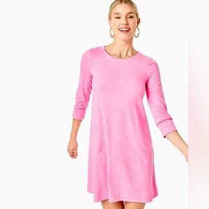 Lilly Pulitzer Solia UPF 50+ Swing Dress Heathered Soleil Pink NWT Size Small